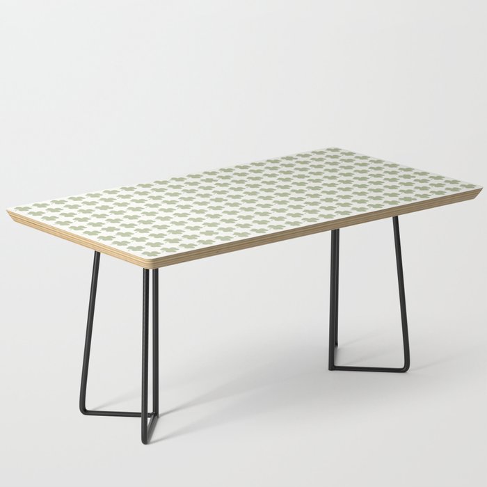 Clovers XXV Natural Green Botanical Pattern Coffee Table Gallery Image 1