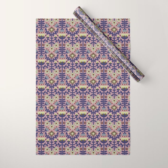 Playful Folk Floral Wrapping Paper Gallery Image 1
