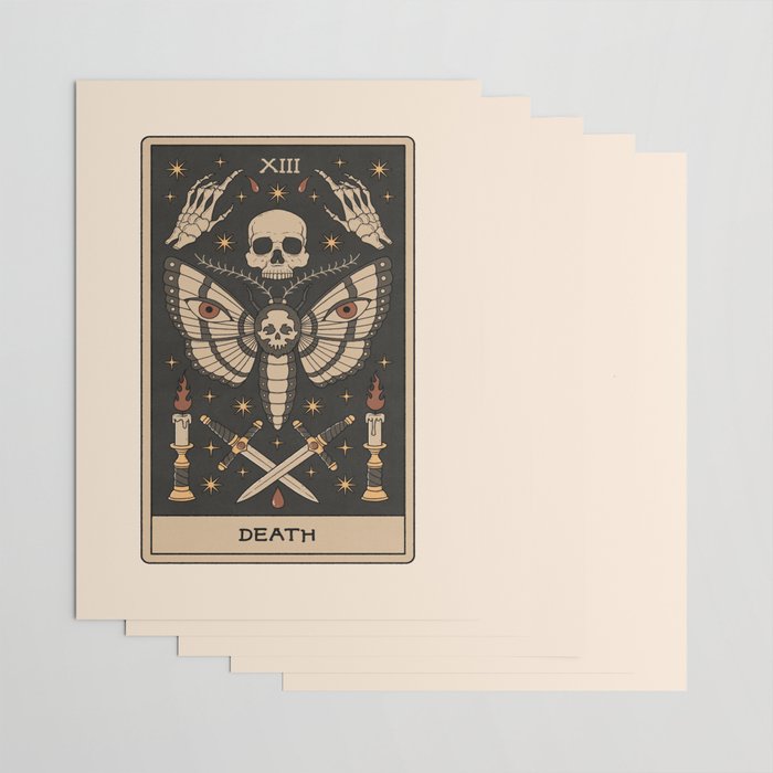 Death - Moth Tarot Wrapping Paper Gallery Image 3