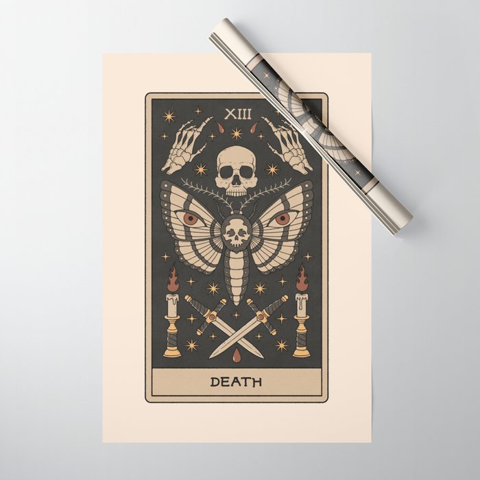 Death - Moth Tarot Wrapping Paper Gallery Image 1
