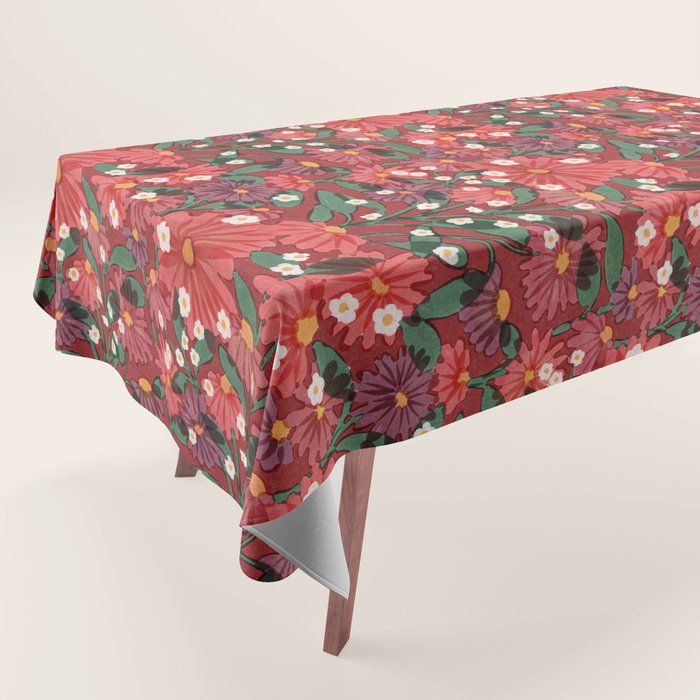 red garden Tablecloth Gallery Image 1