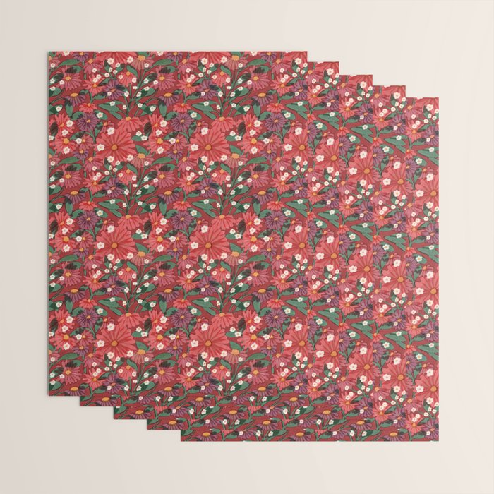 red garden Wrapping Paper Gallery Image 3
