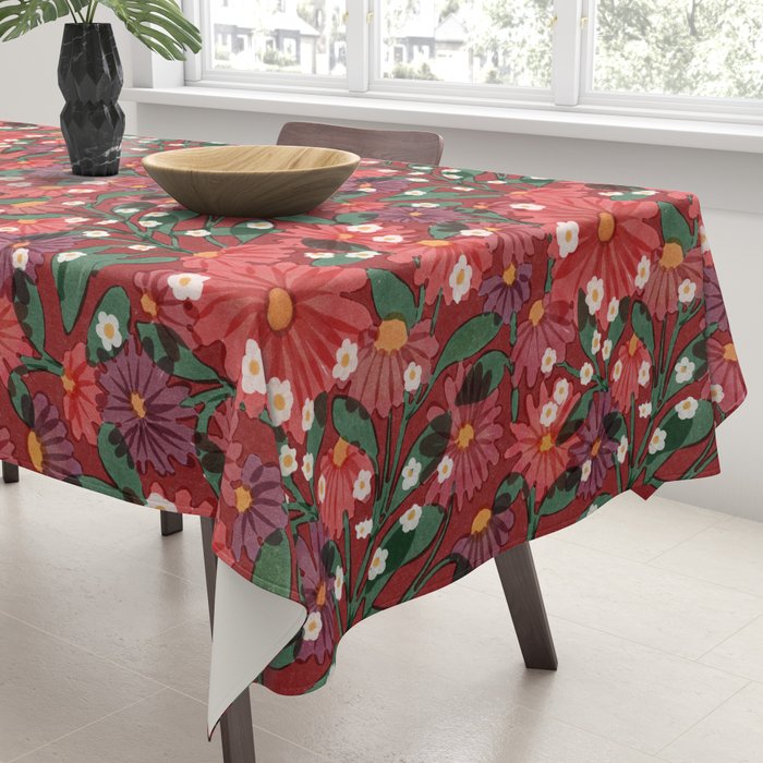 red garden Tablecloth Gallery Image 3