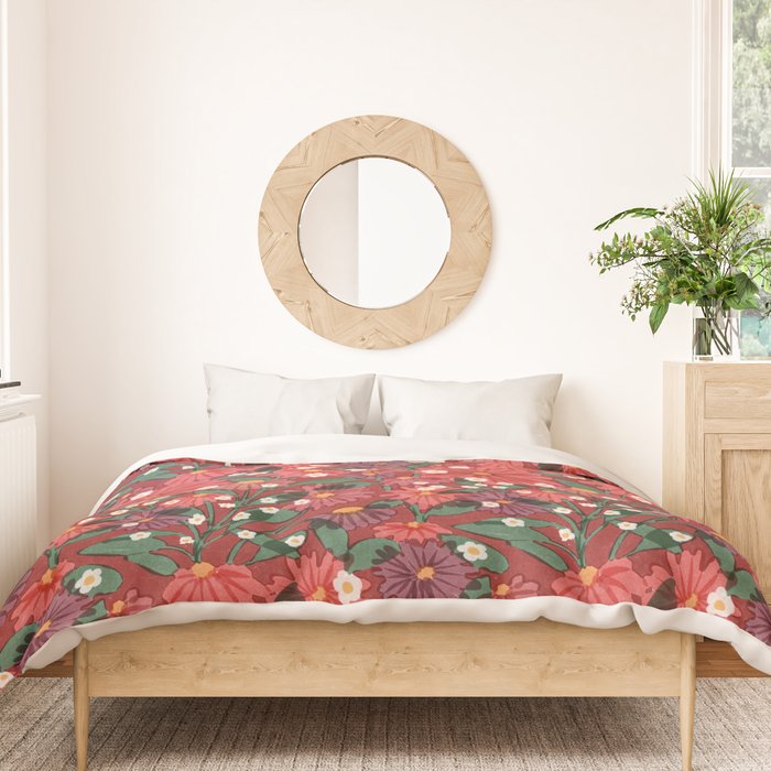 red garden Duvet Cover Gallery Image 3