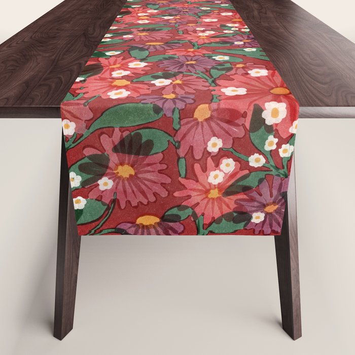 red garden Table Runner Gallery Image 1