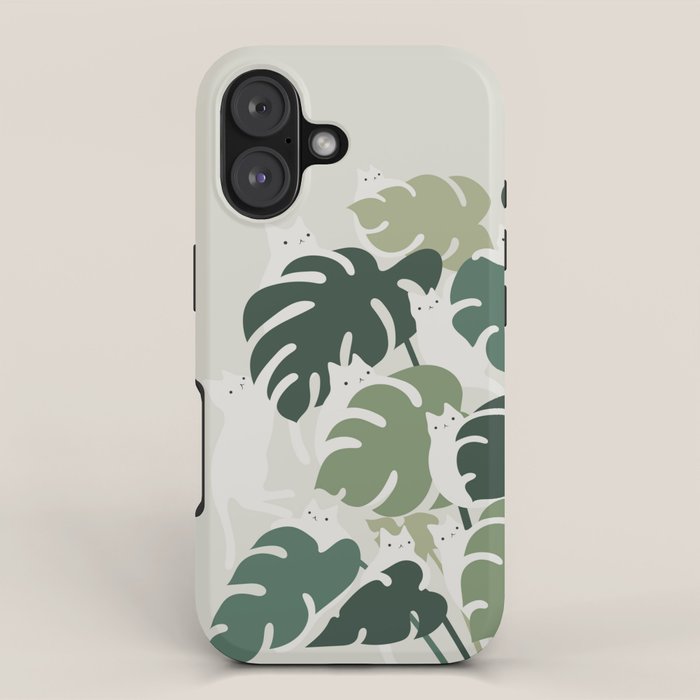 Cat and Plant 47 iPhone Case Gallery Image 1