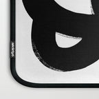 Black & White Minimalist Abstract Mid century Ink Art Dark Brush Strokes Laptop Sleeve Gallery Image 3