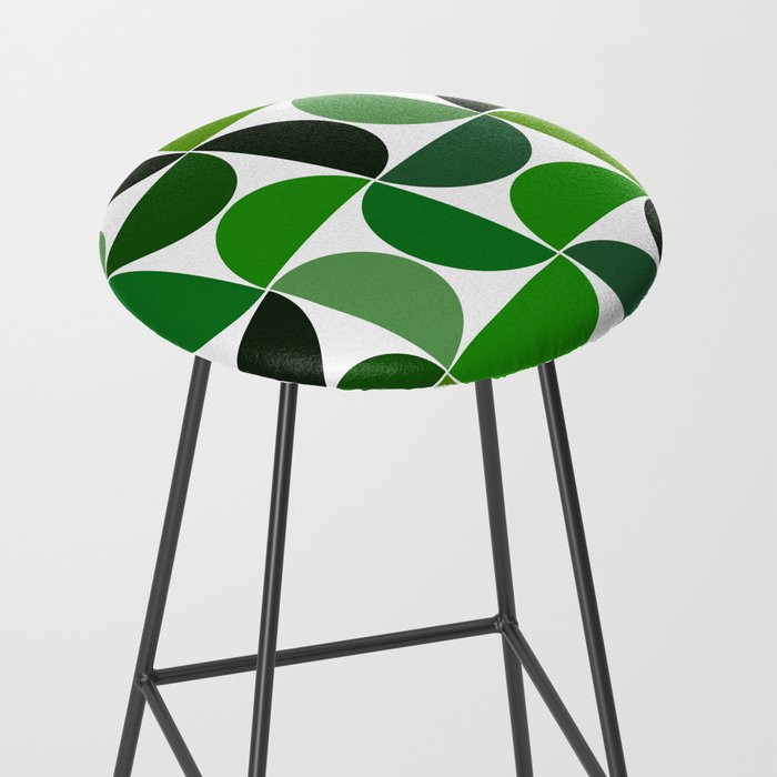 Mid century modern geometric Green  Stool Gallery Image 2