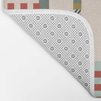 Vintage Striped Geometric Bath Mat Gallery Image 2