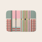 Vintage Striped Geometric Bath Mat Gallery Image 1