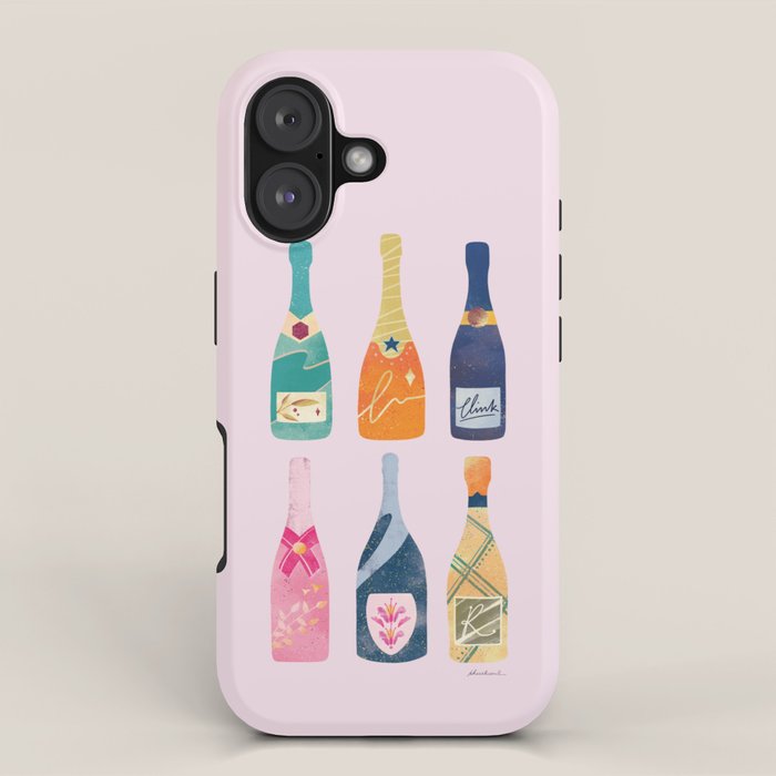 Champagne Bottles - Pink Ver. iPhone Case Gallery Image 1