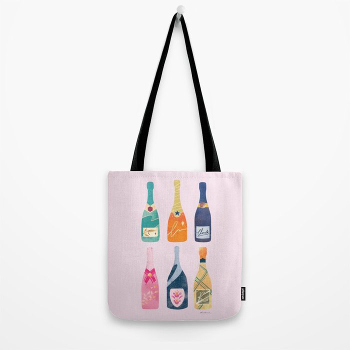 Champagne Bottles - Pink Ver. Tote Bag Gallery Image 2