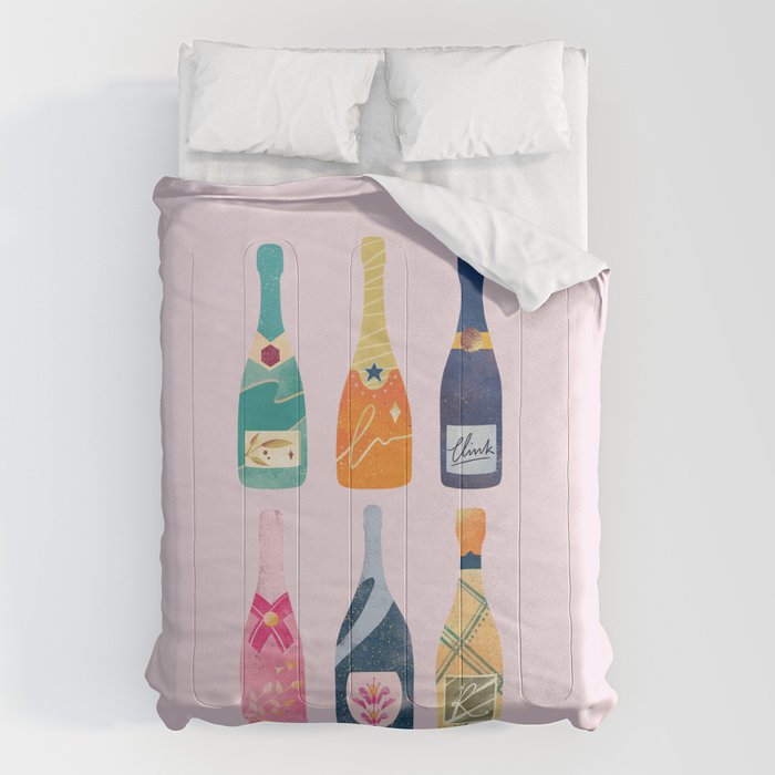 Champagne Bottles - Pink Ver. Comforter Gallery Image 6