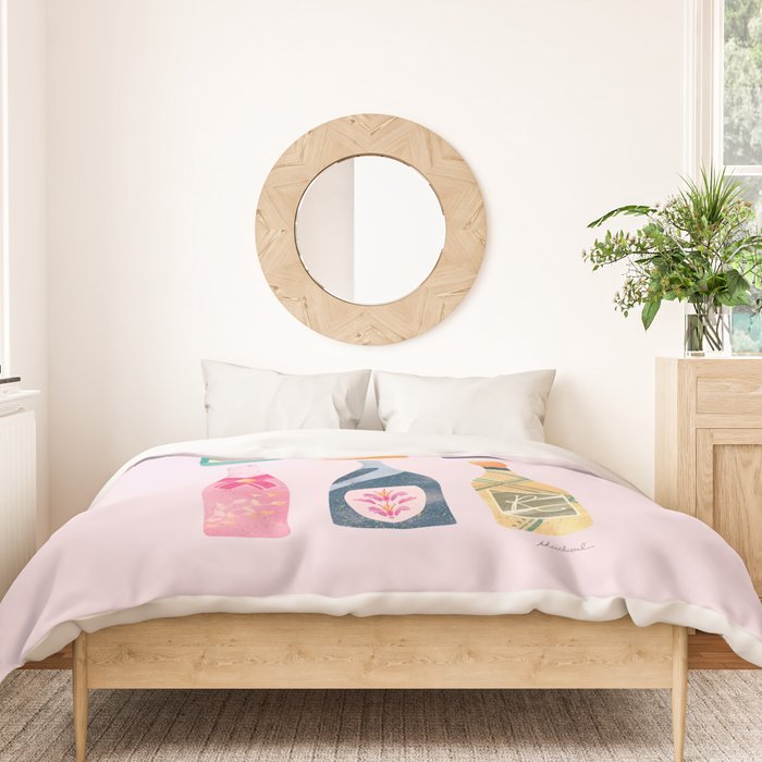 Champagne Bottles - Pink Ver. Duvet Cover Gallery Image 3