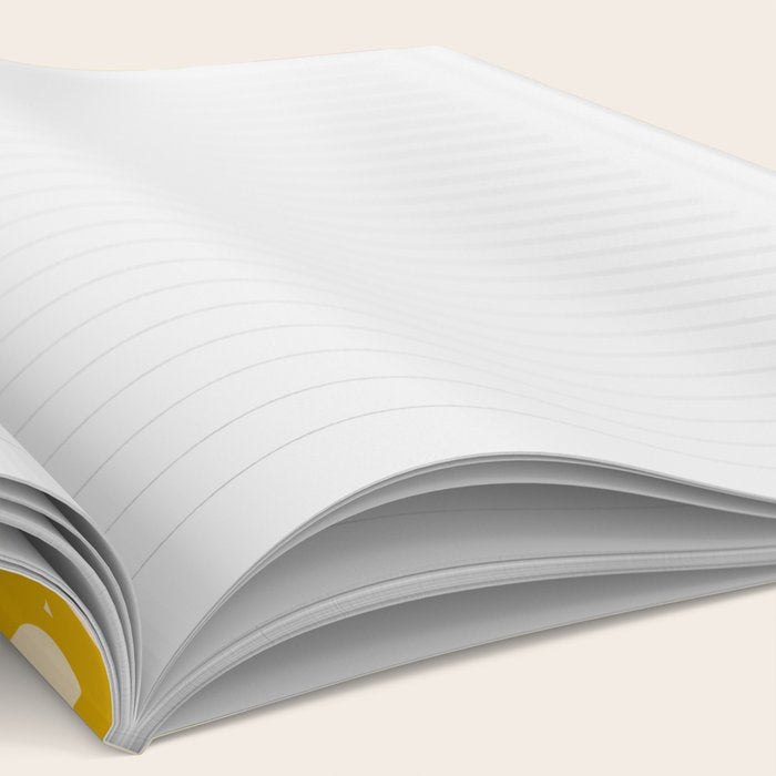 Geometric Mid century Modern Yellow Abstract Notebook Gallery Image 2