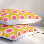 Geometric Mid century Modern Yellow Abstract Pillow Sham Gallery Image 3