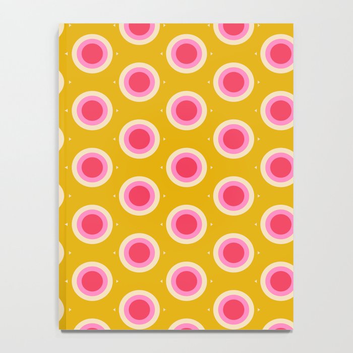 Geometric Mid century Modern Yellow Abstract Notebook Gallery Image 4