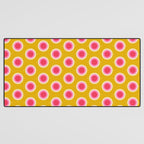 Geometric Mid century Modern Yellow Abstract Desk Mat Gallery Image 3