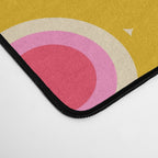 Geometric Mid century Modern Yellow Abstract Desk Mat Gallery Image 4