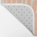 Peach Mid Century Modern Loop Pattern Bath Mat Gallery Image 2