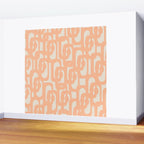 Peach Mid Century Modern Loop Pattern Wall Mural Gallery Image 2
