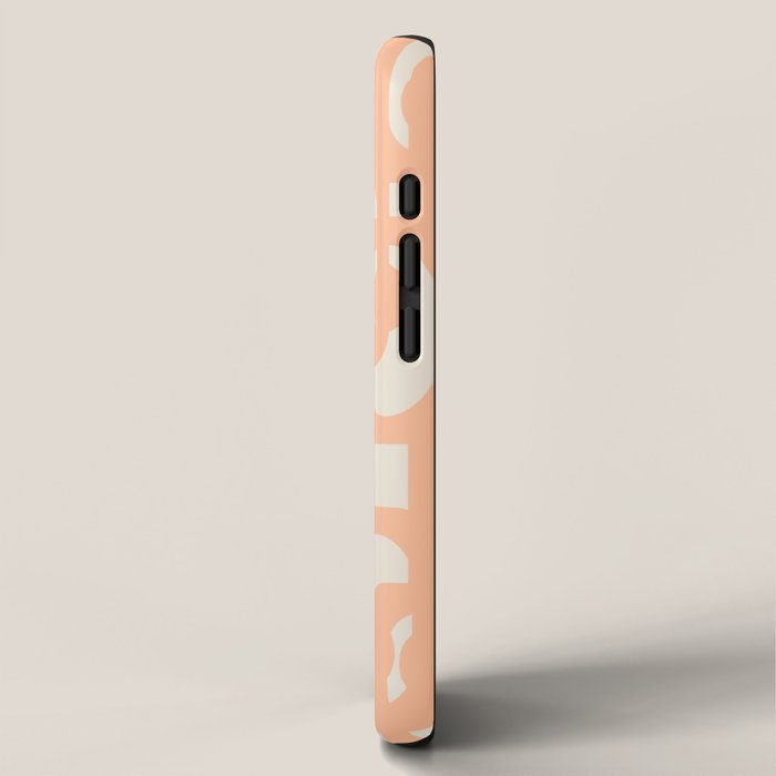 Peach Mid Century Modern Loop Pattern iPhone Case Gallery Image 2
