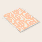 Peach Mid Century Modern Loop Pattern Notebook Gallery Image 3
