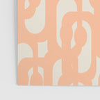 Peach Mid Century Modern Loop Pattern Poster Gallery Image 3