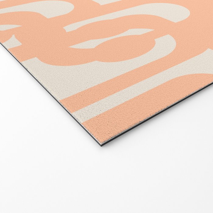 Peach Mid Century Modern Loop Pattern Welcome Mat Gallery Image 2