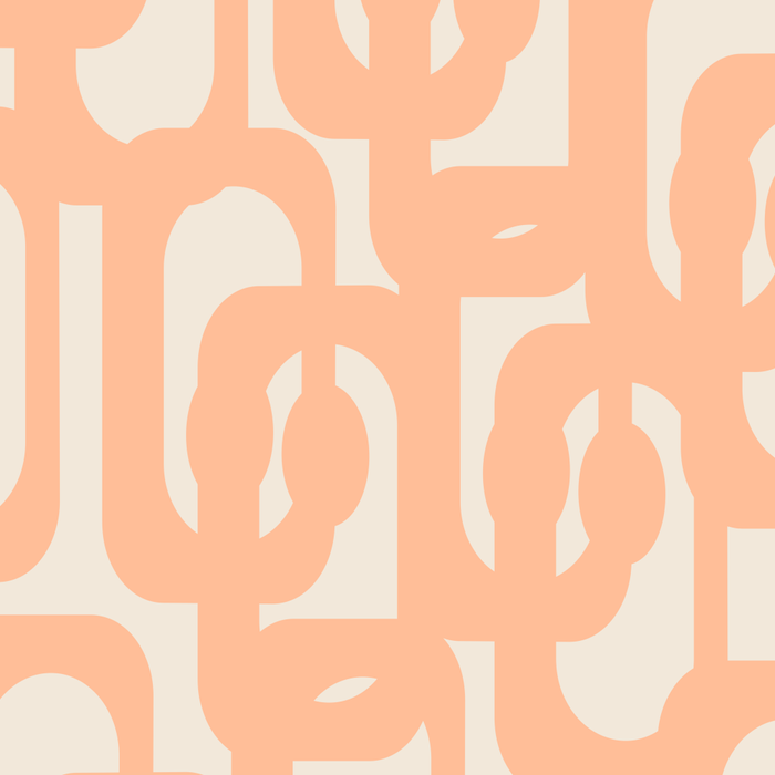 Peach Mid Century Modern Loop Pattern Coffee Mug Gallery Image 2