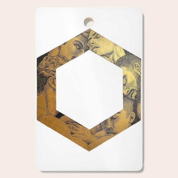 Hexed Enigma NOODDOOD Painting (GOLD DOESN'T PRINT SHINY) Cutting Board Gallery Image 1