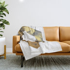 Hexed Enigma NOODDOOD Painting (GOLD DOESN'T PRINT SHINY) Throw Blanket Gallery Image 1