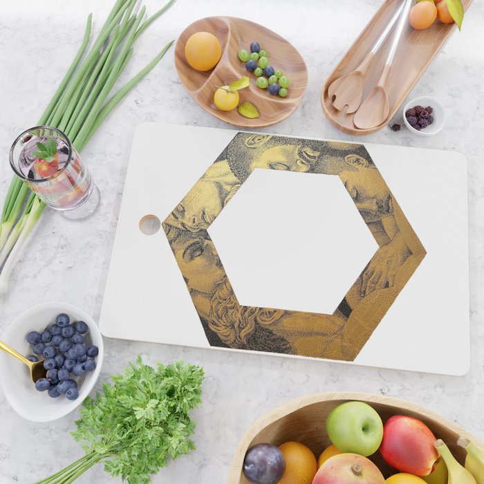 Hexed Enigma NOODDOOD Painting (GOLD DOESN'T PRINT SHINY) Cutting Board Gallery Image 2