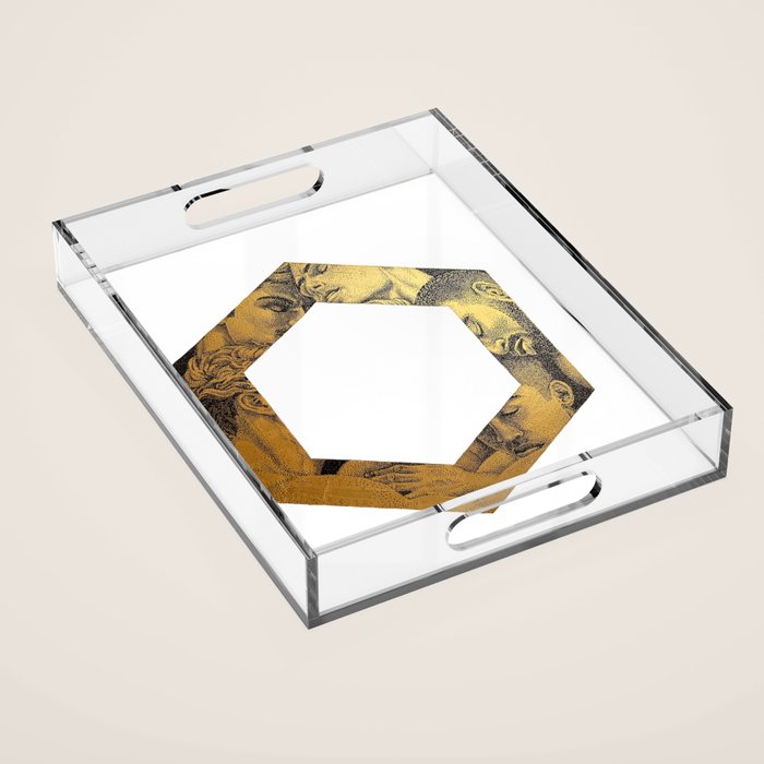 Hexed Enigma NOODDOOD Painting (GOLD DOESN'T PRINT SHINY) Acrylic Tray Gallery Image 1