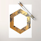 Hexed Enigma NOODDOOD Painting (GOLD DOESN'T PRINT SHINY) Wrapping Paper Gallery Image 1