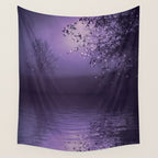 SONG OF THE NIGHTBIRD - LAVENDER Wall Tapestry Gallery Image 4