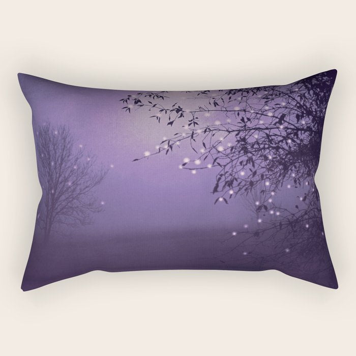 SONG OF THE NIGHTBIRD - LAVENDER Rectangular Pillow Gallery Image 2