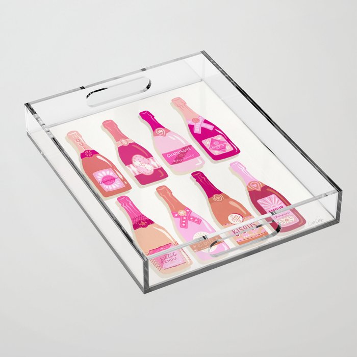 French Champagne Collection â Pink Acrylic Tray Gallery Image 1