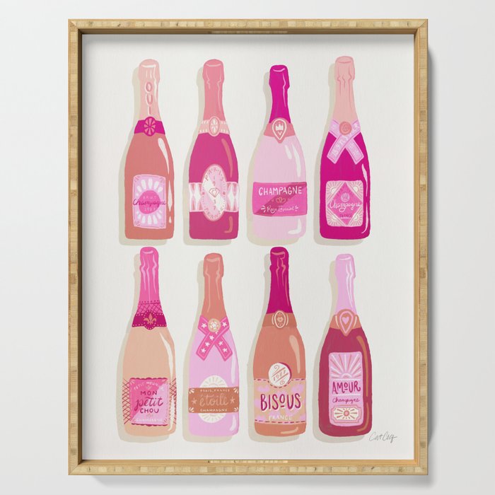 French Champagne Collection - Pink Serving Tray Gallery Image 1