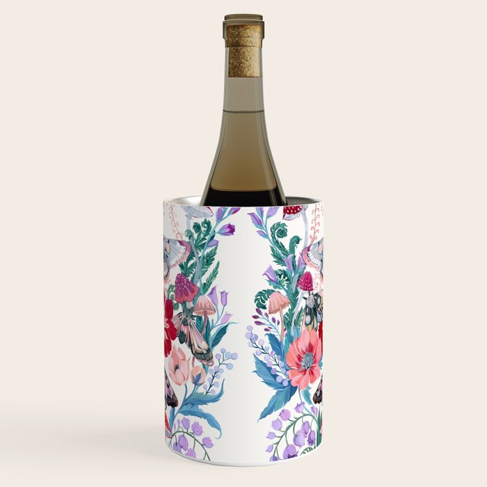 Floral moth painting Wine Chiller Gallery Image 1