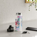 Floral moth painting Water Bottle Gallery Image 4