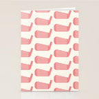 Golf Club Head Vintage Pattern (Beige/Pink) Stationery Card Gallery Image 2