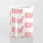 Golf Club Head Vintage Pattern (Beige/Pink) Coffee Mug Gallery Image 4