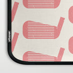 Golf Club Head Vintage Pattern (Beige/Pink) Laptop Sleeve Gallery Image 3