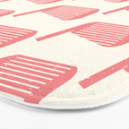 Golf Club Head Vintage Pattern (Beige/Pink) Bath Mat Gallery Image 3