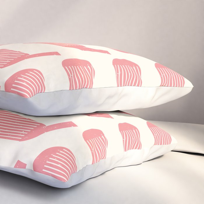 Golf Club Head Vintage Pattern (Beige/Pink) Pillow Sham Gallery Image 3