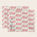 Golf Club Head Vintage Pattern (Beige/Pink) Placemat Gallery Image 1