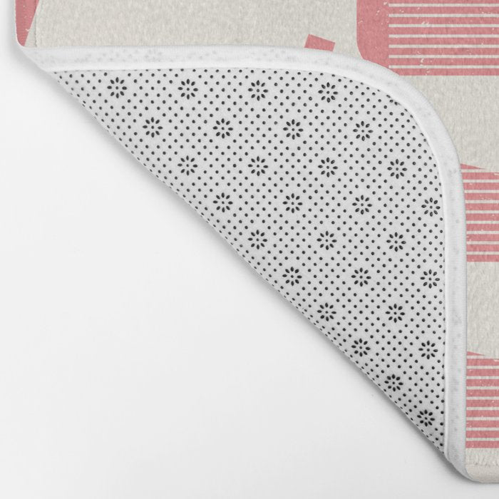 Golf Club Head Vintage Pattern (Beige/Pink) Bath Mat Gallery Image 2