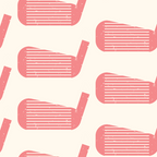 Golf Club Head Vintage Pattern (Beige/Pink) Coffee Mug Gallery Image 2