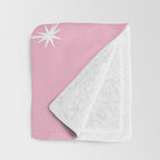 Capricorn Zodiac Star Constellation Line Art Soft Pink Throw Blanket Gallery Image 3